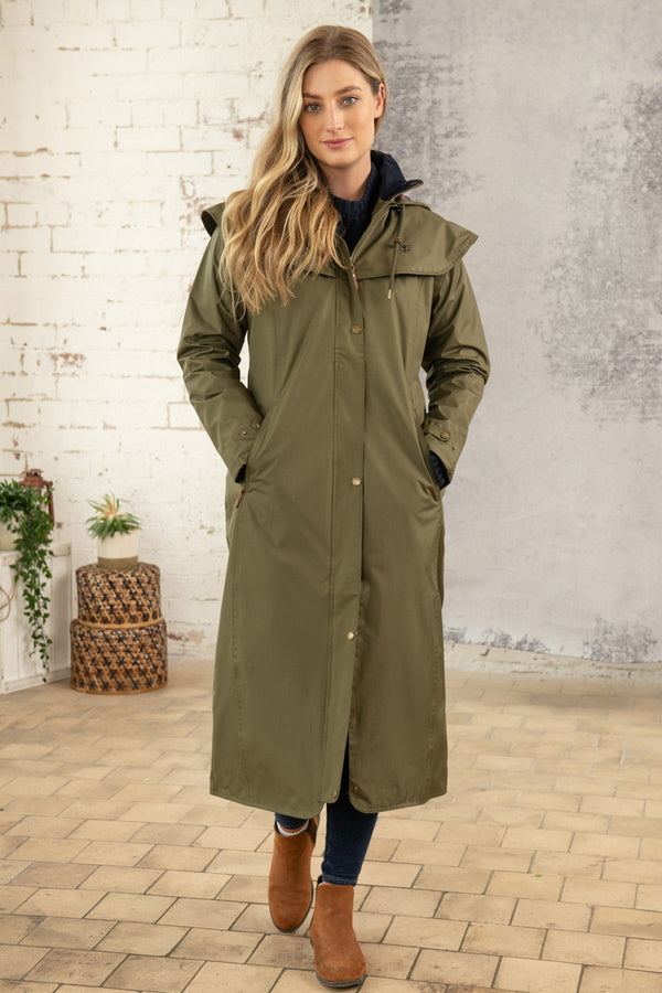 Carraig Donn Outback Full Length Waterproof Raincoat in Fern