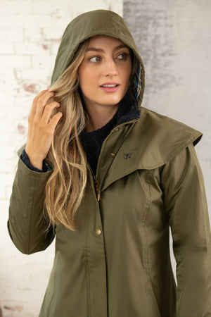 Carraig Donn Outback Full Length Waterproof Raincoat in Fern