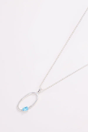 Carraig Donn Oval Pendant with Blue Stone