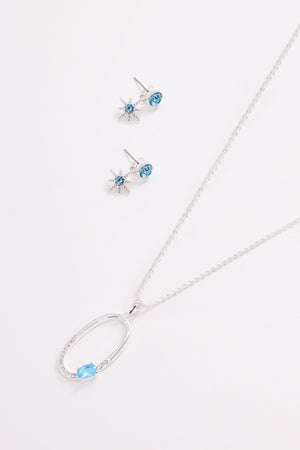 Carraig Donn Oval Pendant with Blue Stone