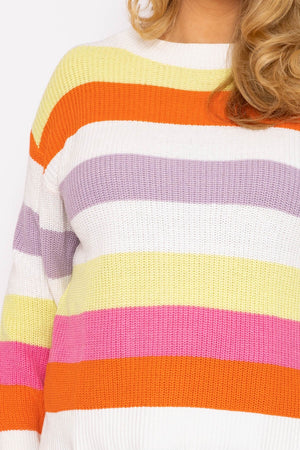 Carraig Donn Oversized Striped Knit Sweater in Multi