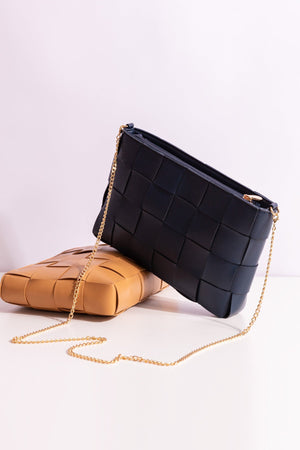 Carraig Donn Oversized Woven Clutch in Tan