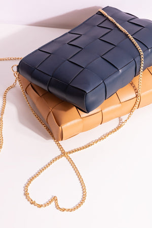Carraig Donn Oversized Woven Clutch in Tan