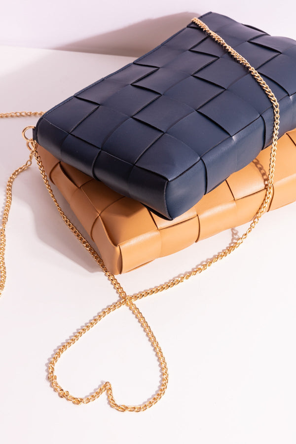 Carraig Donn Oversized Woven Clutch in Tan