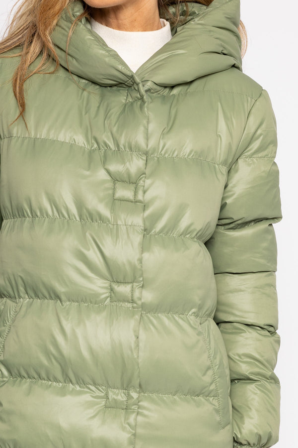 Carraig Donn Padded Puffer Coat in Khaki