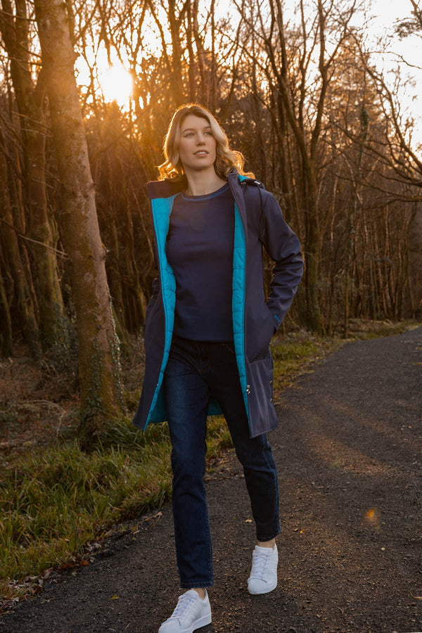 Carraig Donn Padded Winter Softshell Jacket in Navy