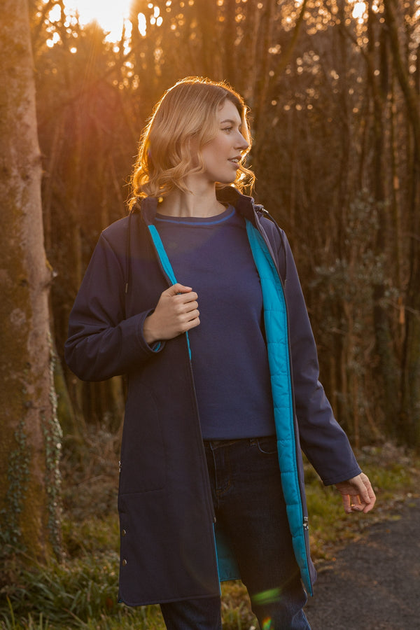 Carraig Donn Padded Winter Softshell Jacket in Navy