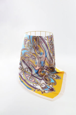 Carraig Donn Paisley Neckerchief Scarf in Yellow