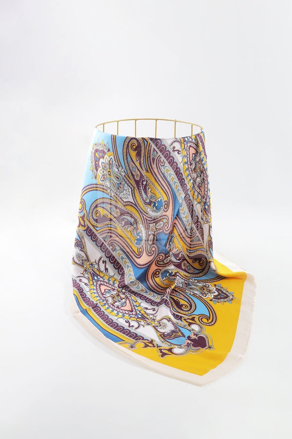 Carraig Donn Paisley Neckerchief Scarf in Yellow