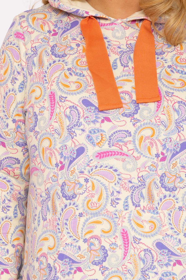Carraig Donn Paisley Print Hoodie in Multi