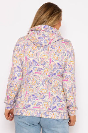 Carraig Donn Paisley Print Hoodie in Multi