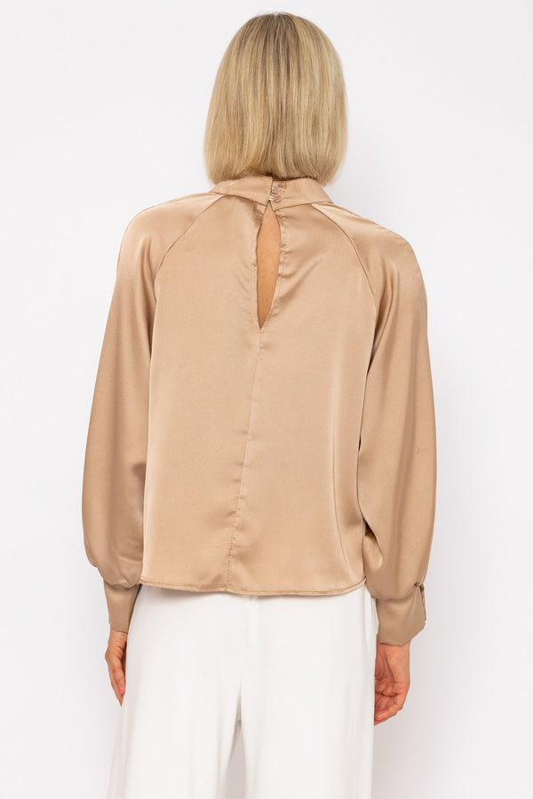 Carraig Donn Pandora Sateen Top In Beige