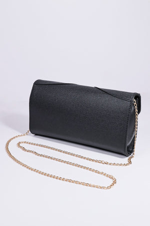 Carraig Donn Panel Detail Clutch in Black