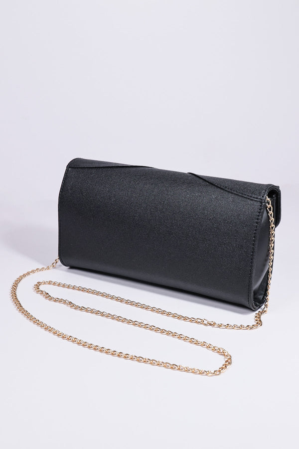 Carraig Donn Panel Detail Clutch in Black