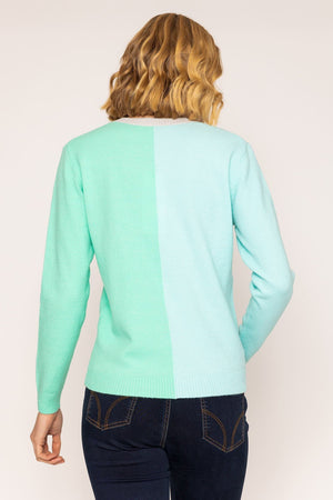 Carraig Donn Panel Knit in Green