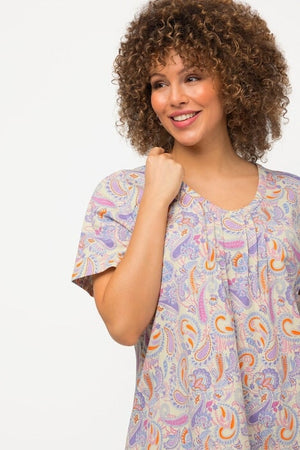 Carraig Donn Pastel Paisley Print Top in Multi