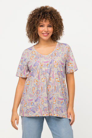 Carraig Donn Pastel Paisley Print Top in Multi