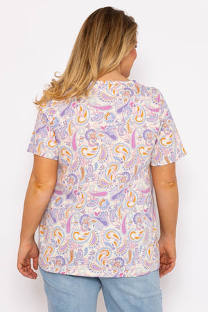 Carraig Donn Pastel Paisley Print Top in Multi