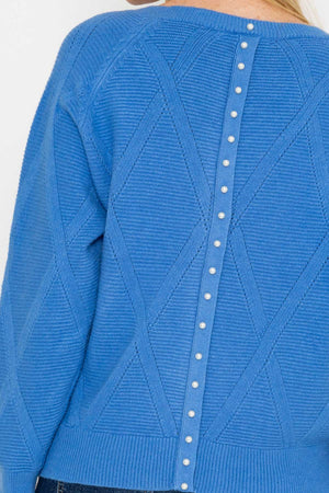 Carraig Donn Pearl Back Knit in Blue
