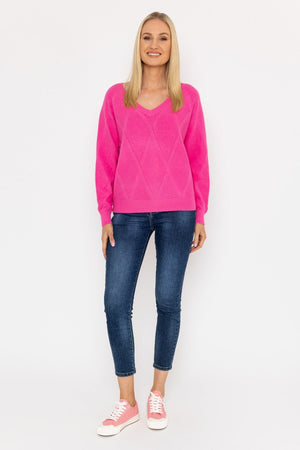 Carraig Donn Pearl Back Knit in Pink