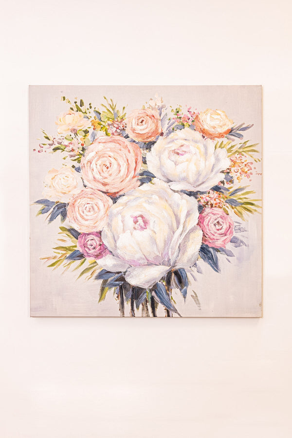 Carraig Donn Peony Bouquet Canvas Wall Art