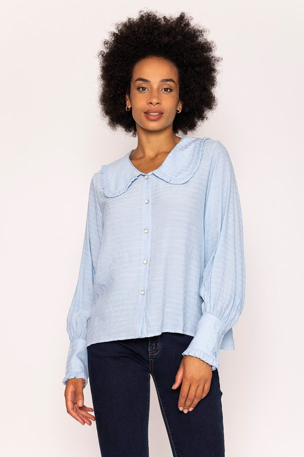Carraig Donn Peter Pan Blouse in Light Blue