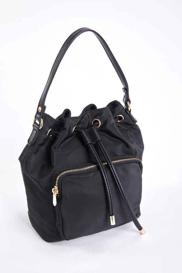 Carraig Donn Petite Bucket Bag in Black