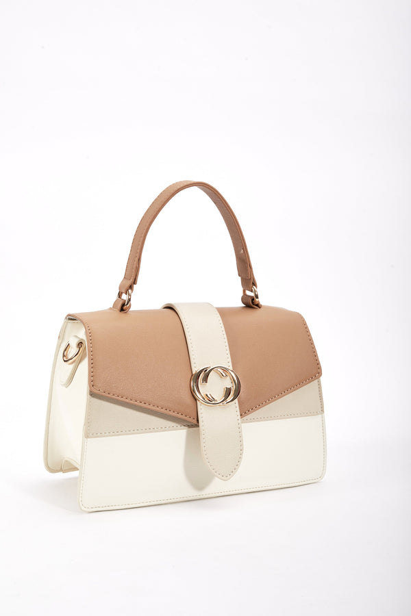 Carraig Donn Petite Contrast Tote Bag in Beige
