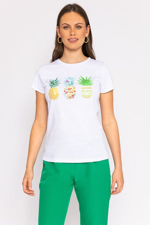 Carraig Donn Pineapple Printed T-Shirt in White