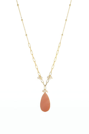 Carraig Donn Pink Aventurine Long Necklace