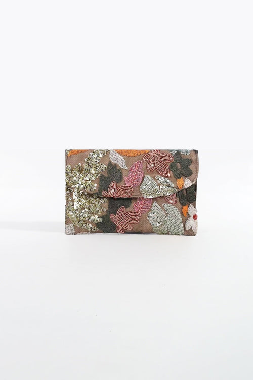 Pink Embellished Clutch Bag