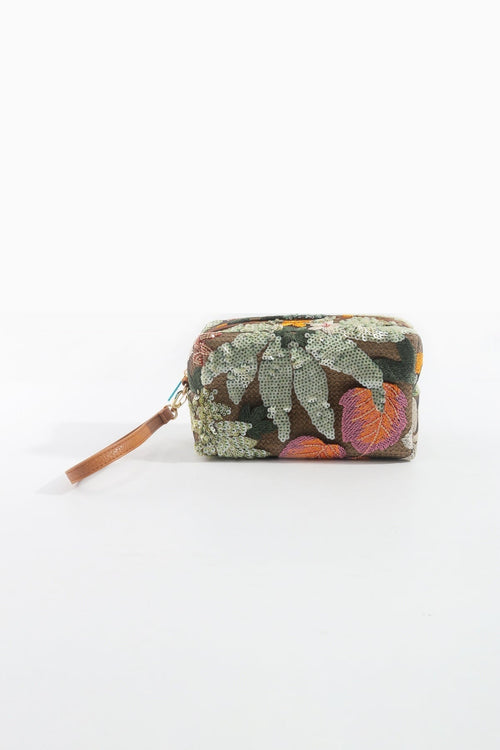 Pink Embellished Make Up Bag