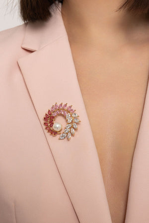 Carraig Donn Pink Pearl Brooch
