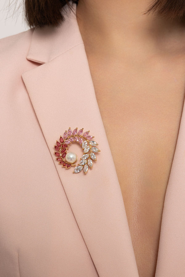 Carraig Donn Pink Pearl Brooch
