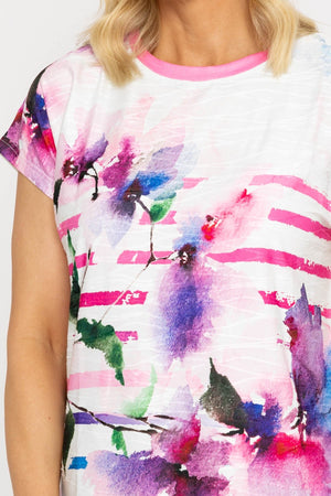 Carraig Donn Pink Printed Jersey Top