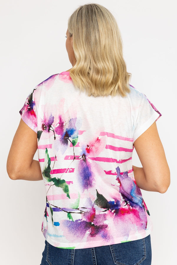 Carraig Donn Pink Printed Jersey Top