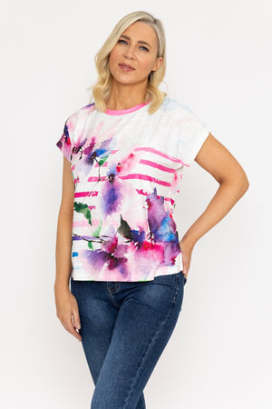 Carraig Donn Pink Printed Jersey Top
