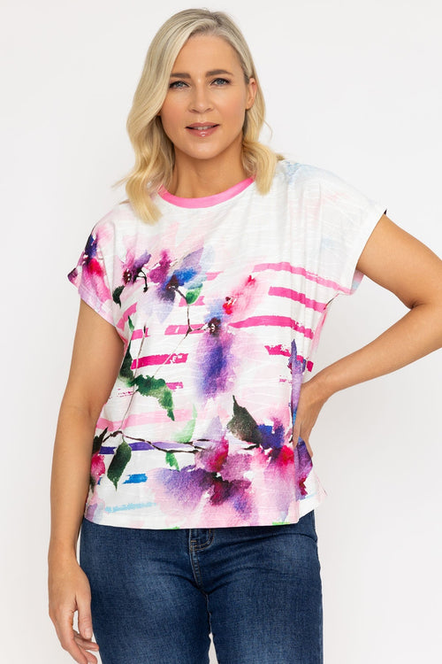 Pink Printed Jersey Top