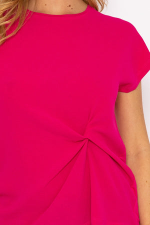 Carraig Donn Pink Side Ruched Detail Top