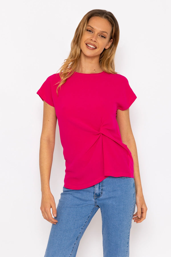 Carraig Donn Pink Side Ruched Detail Top