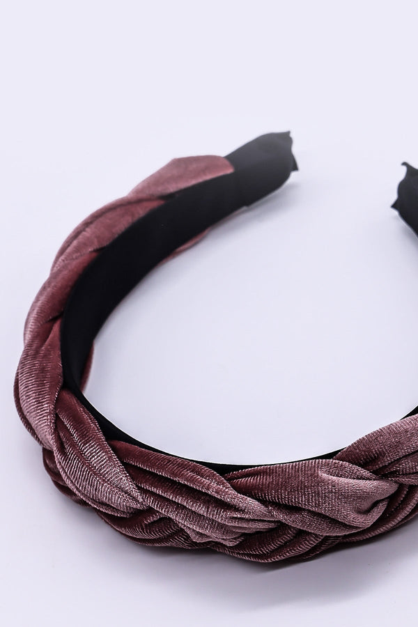 Carraig Donn Pink Velvet Plaited Hairband