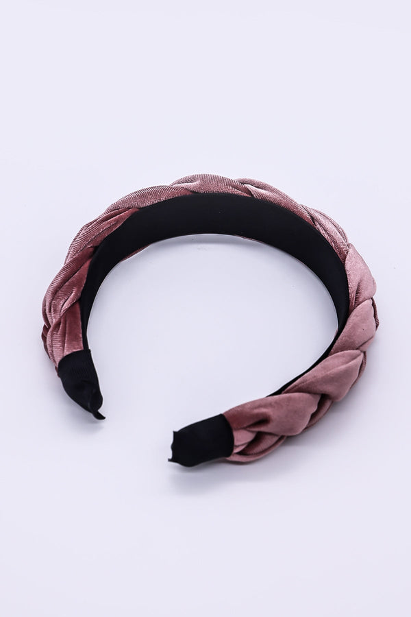 Carraig Donn Pink Velvet Plaited Hairband