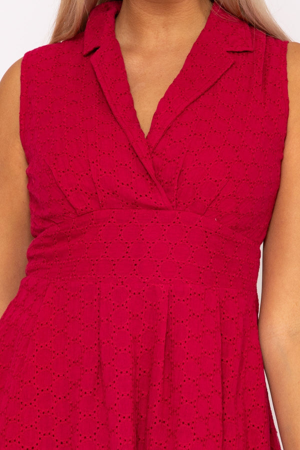 Carraig Donn Pink Wrap Broderie Mini Dress
