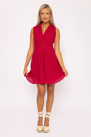 Carraig Donn Pink Wrap Broderie Mini Dress