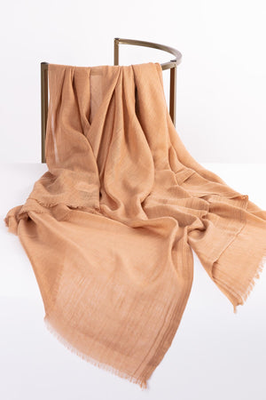 Carraig Donn Plain Scarf in Camel