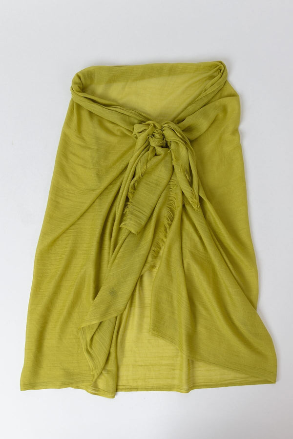 Carraig Donn Plain Scarf in Lime