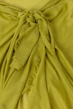 Carraig Donn Plain Scarf in Lime