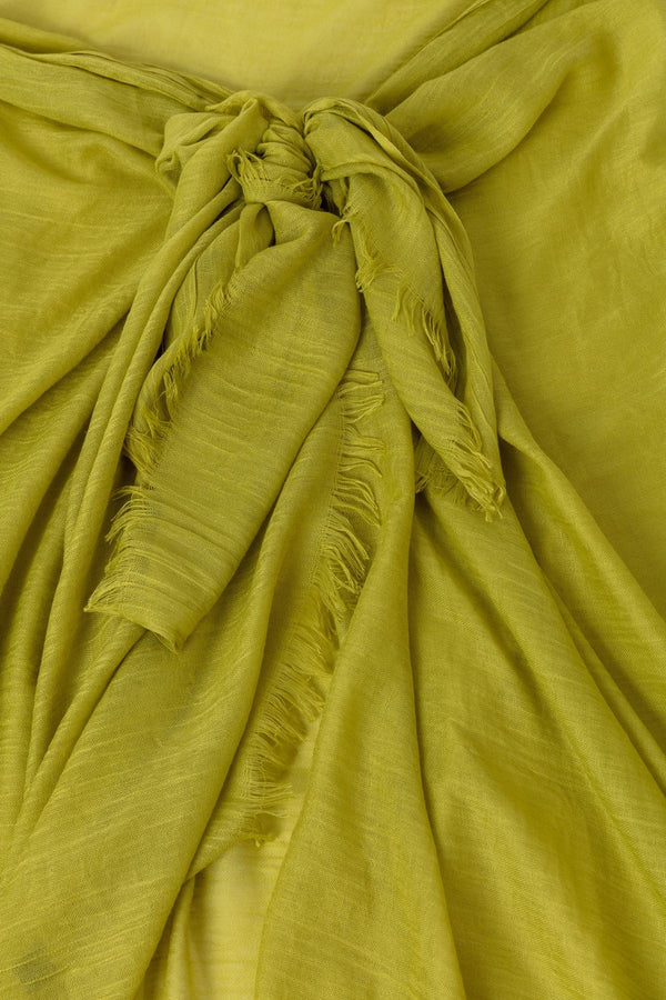 Carraig Donn Plain Scarf in Lime