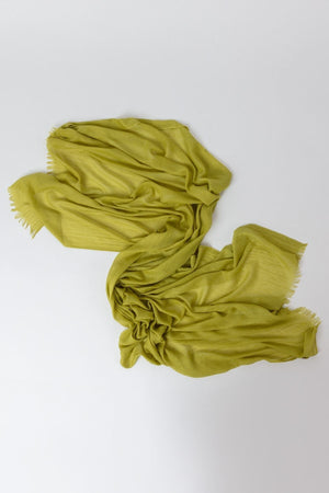 Carraig Donn Plain Scarf in Lime