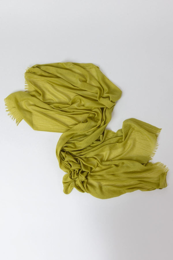 Carraig Donn Plain Scarf in Lime